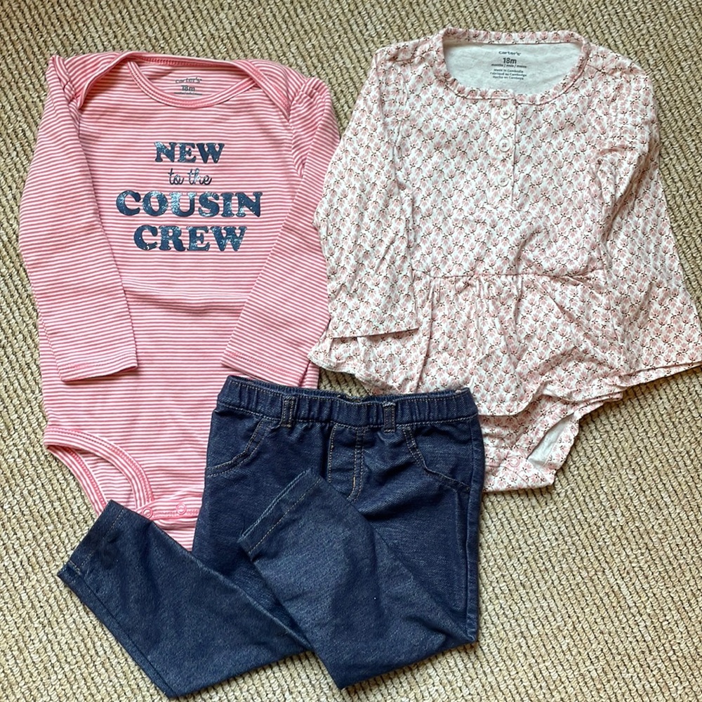 NWOT - Carters 18 month girls set